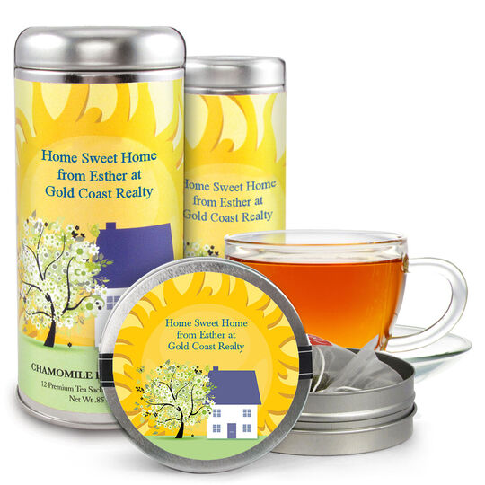 Sunshine and Happiness Tea Tin Realtor Closing Gifts